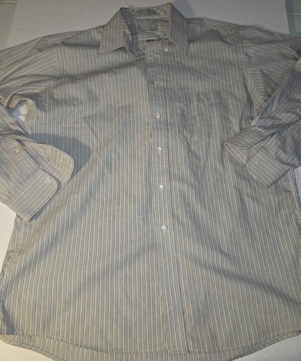 Stanford Executive Long Sleeve Pinstripe Shirt Size 17